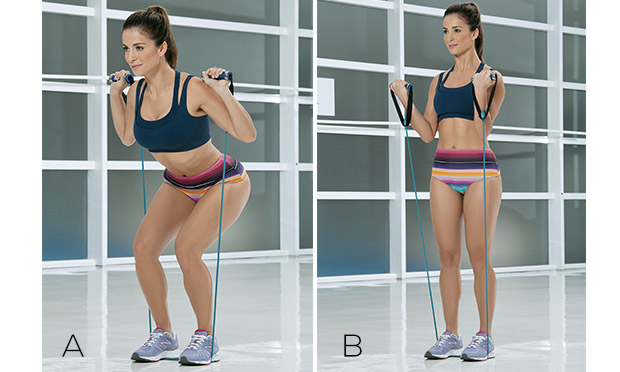 Elástico para definir os músculos e enxugar as gordurinhas Exercícios com elástico para definir os músculos