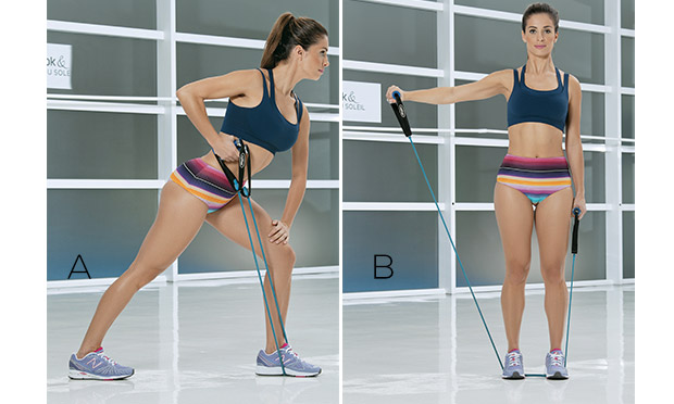 Elástico para definir os músculos e enxugar as gordurinhas Exercícios com elástico para definir os músculos