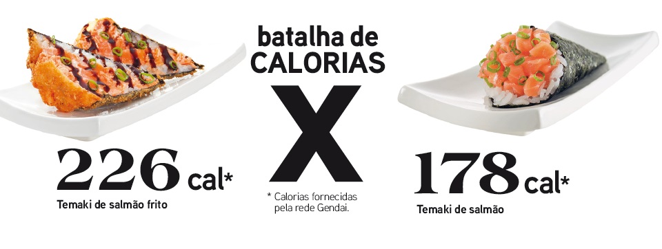 Batalha das calorias no restaurante japon&ecirc;s