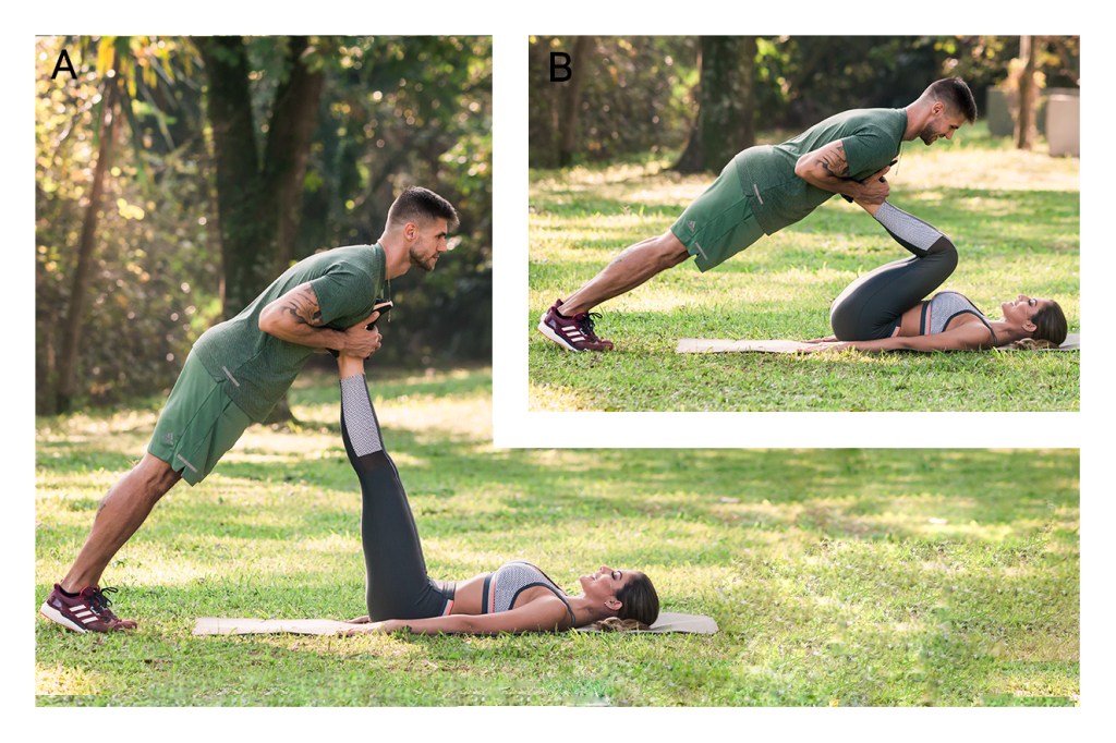 Treino Mahamudra para queimar muitas calorias com o parceiro