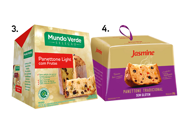 Sele&ccedil;&atilde;o com 7 chocotones e panetones saud&aacute;veis para o Natal