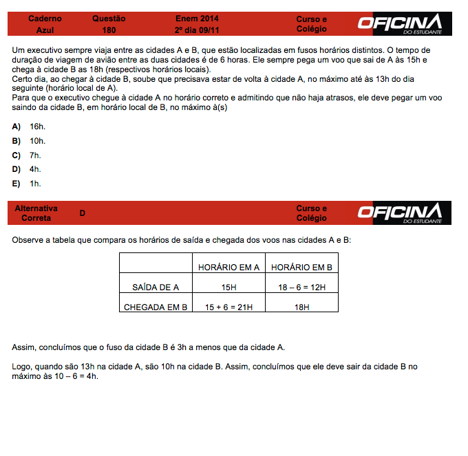 Enem 2014: correção da questão 180