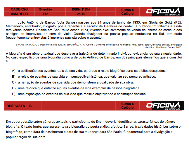 Enem 2015: correção da questão 112