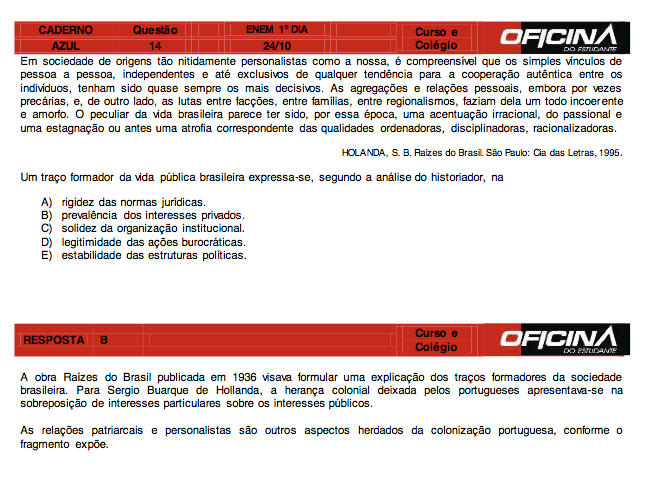 Enem 2015: correção da questão 14