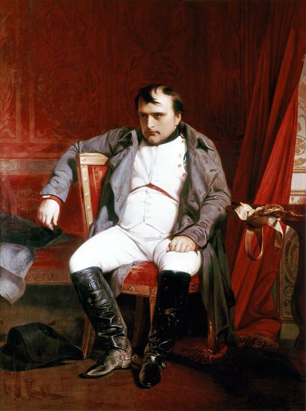 Quadro de 1845 de Paul Delaroche mostra um Napoleão bem #Chateado (Imagem: "Napoléon Bonaparte abdica em Fontainebleau"/Wikimedia Commons)