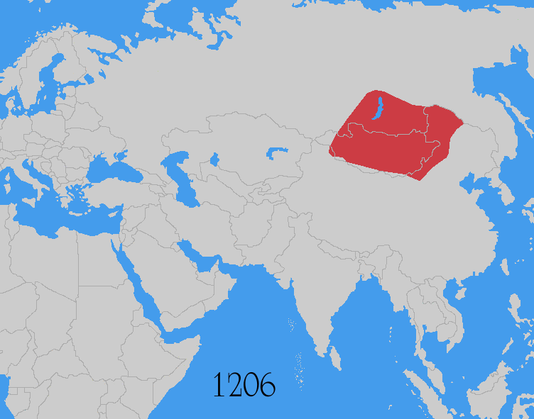 O crescimento e o fim do Império Mongol (Imagem: reprodução/mapsontheweb)