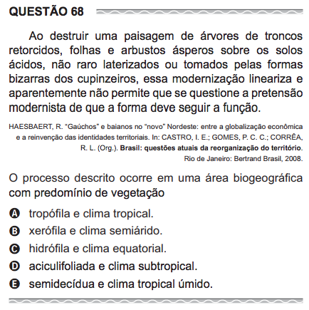 As questões que tiveram mais erros no Enem 2017, por área