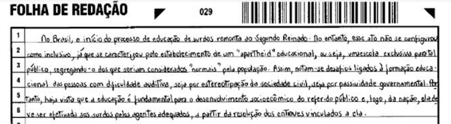 Veja redações com notas altas no Enem 2017