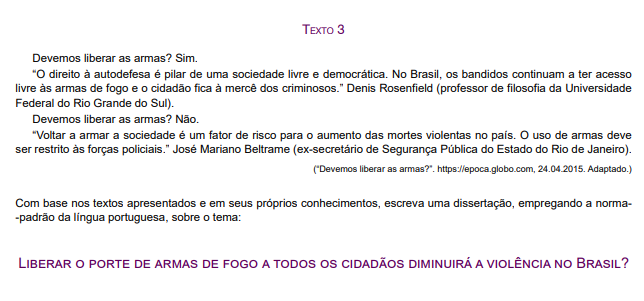 Unesp de meio de ano: Tema de redação é o porte de armas de fogo