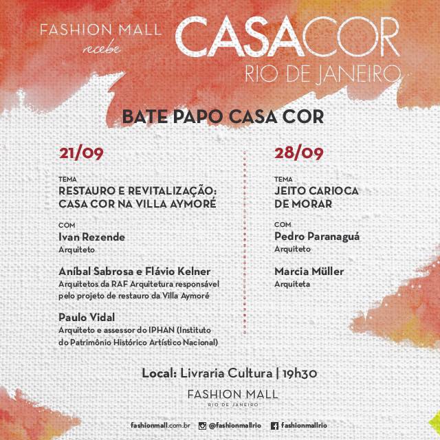 CASACOR Rio promove bate-papo no Fashion Mall