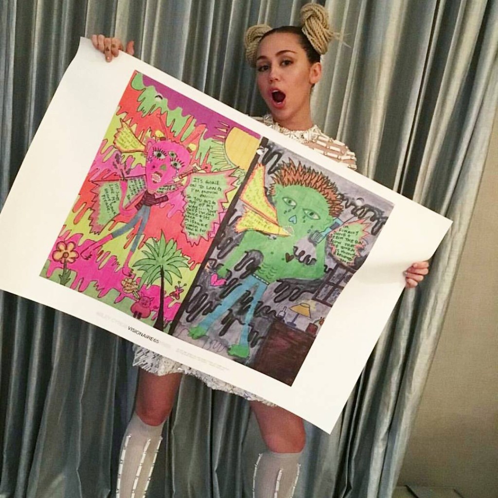 Miley Cyrus participa da Miami Art Basel com a marca Visionaire
