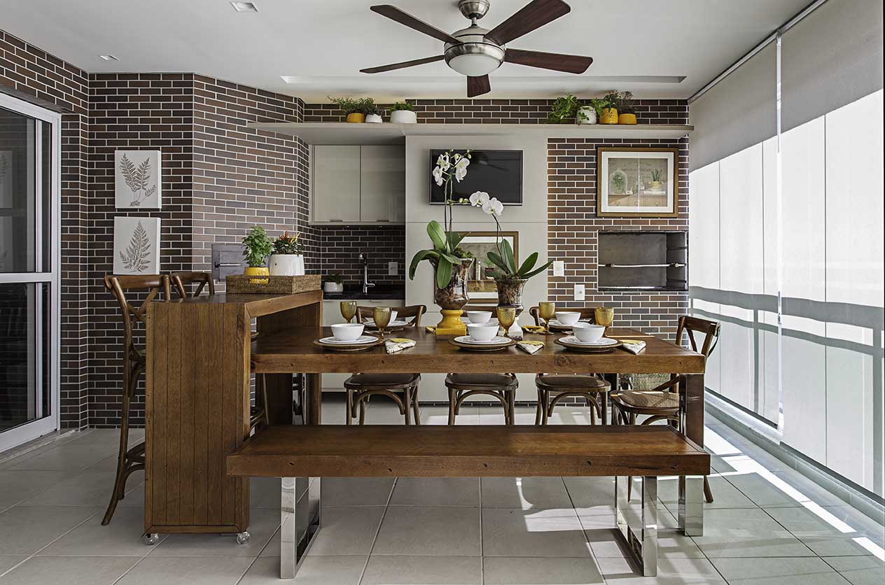 Cilene Lupi apresenta tend&ecirc;ncias para &aacute;reas sociais e varandas gourmet