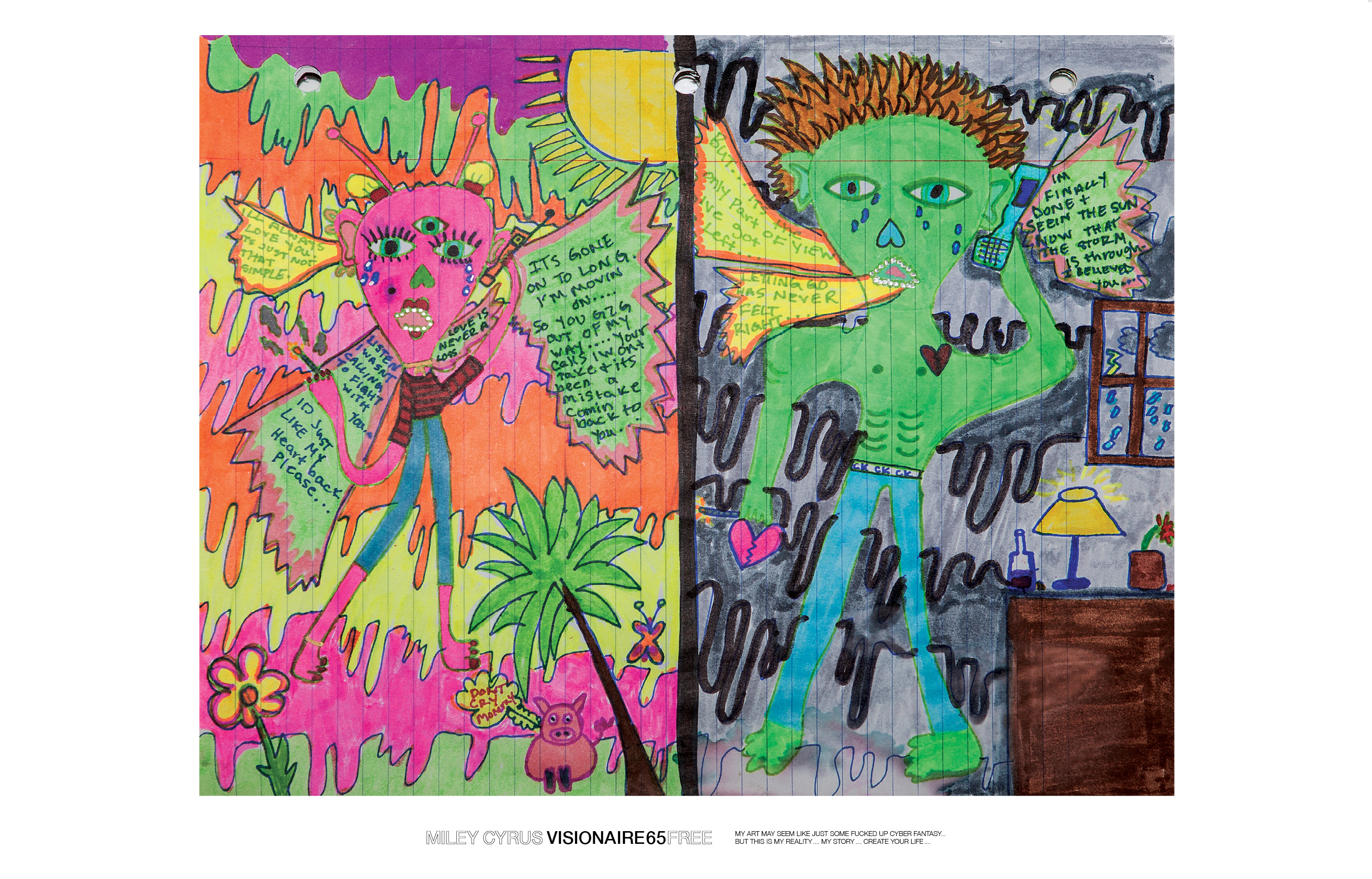 Miley Cyrus participa da Miami Art Basel com a marca Visionaire