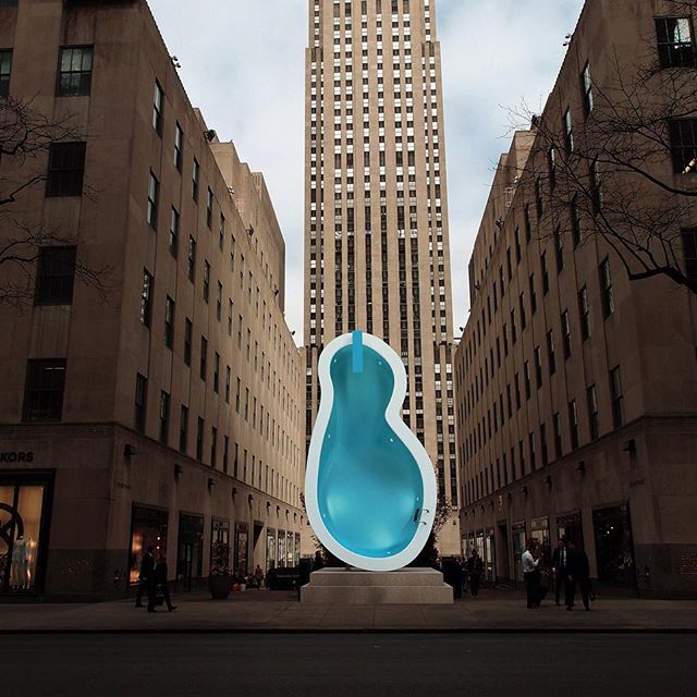 Piscina vertical &eacute; criada e inspirada na orelha de Van Gogh