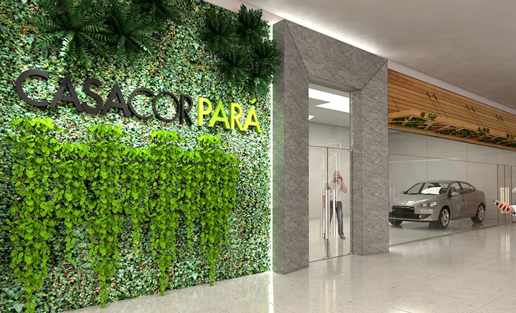 Madeira, vidro e verde marcam fachada da CASA COR Par&aacute; 2015