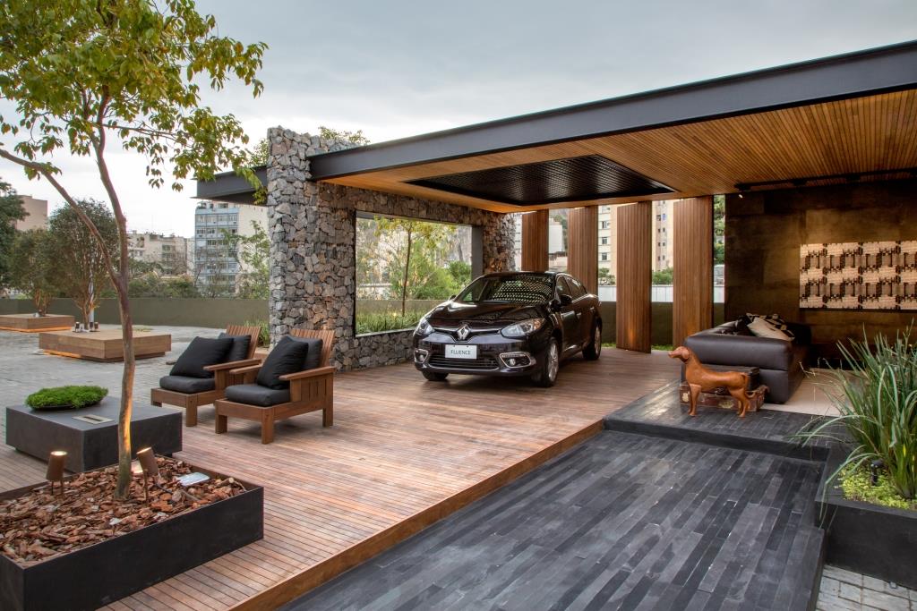 Garagem e living no mesmo espa&ccedil;o, na CASACOR Rio 2015
