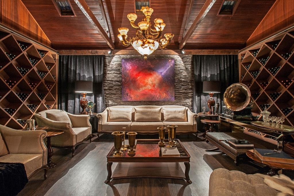 Tela utiliza pigmento de vinho em espa&ccedil;o da Casa Cor PR 2015