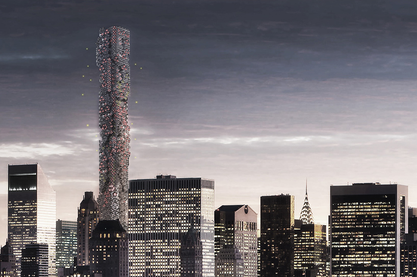 Fachada de arranha-céu, em Manhattan, é composta por drones