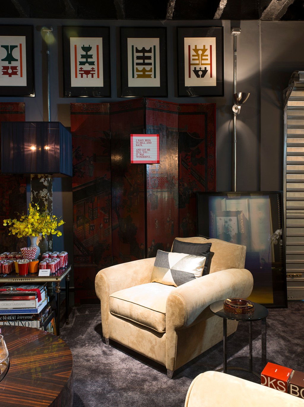 Unidade musical é usada como elemento decorativo em sala da CASACOR SP