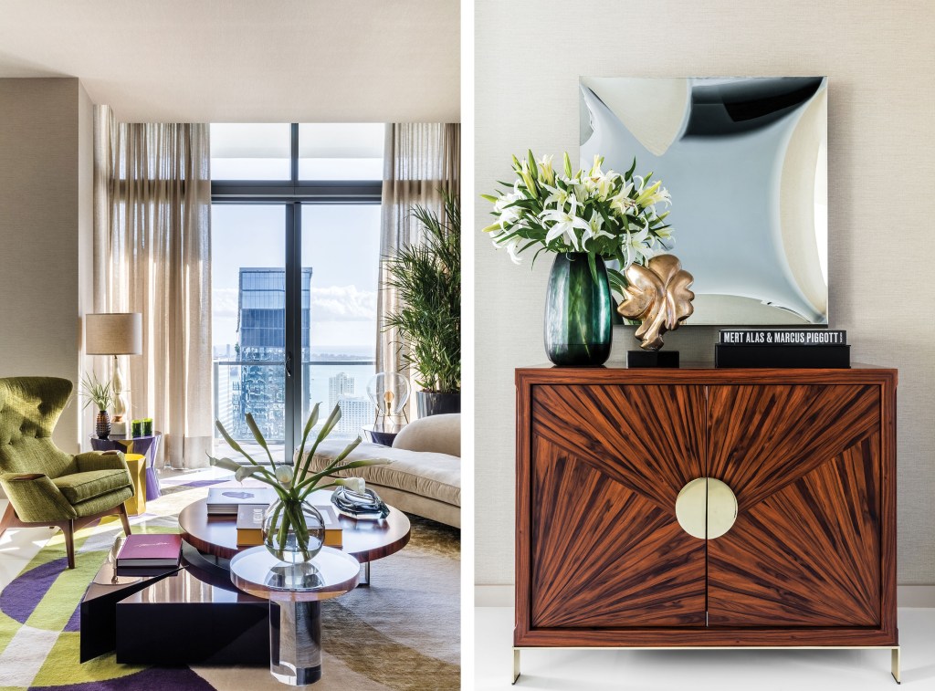 CASACOR Miami: Um espaço com living e cozinha que abraça a arte