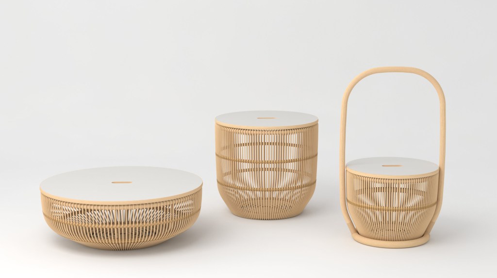 AMI tables group by Jun Yasumoto for Yamakawa_MDW2018 A vez do design sustentável no Fuorisalone 2018 de Rossana Orlandi
