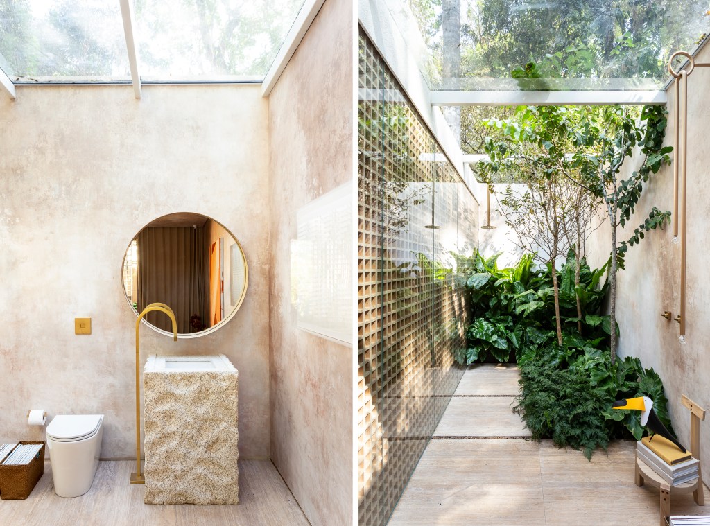 CASACOR SP: Suite Arquitetos projeta casa com uma árvore no meio do estar