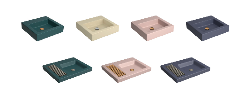 Deca aposta em cubas coloridas para compor banheiros encantadores