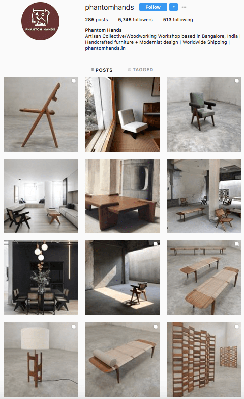 phantomhands 35 contas do Instagram para quem adora design e arquitetura