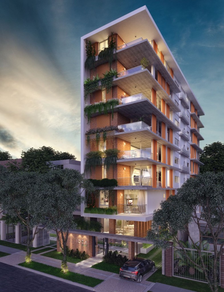 Perspectiva-Fachada-Noturna-FINALIZADA Edifício em Porto Alegre promete ser o futuro da construção sustentável